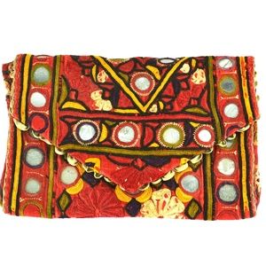 Vintage Embroidered Ethnic Fabric Clutch